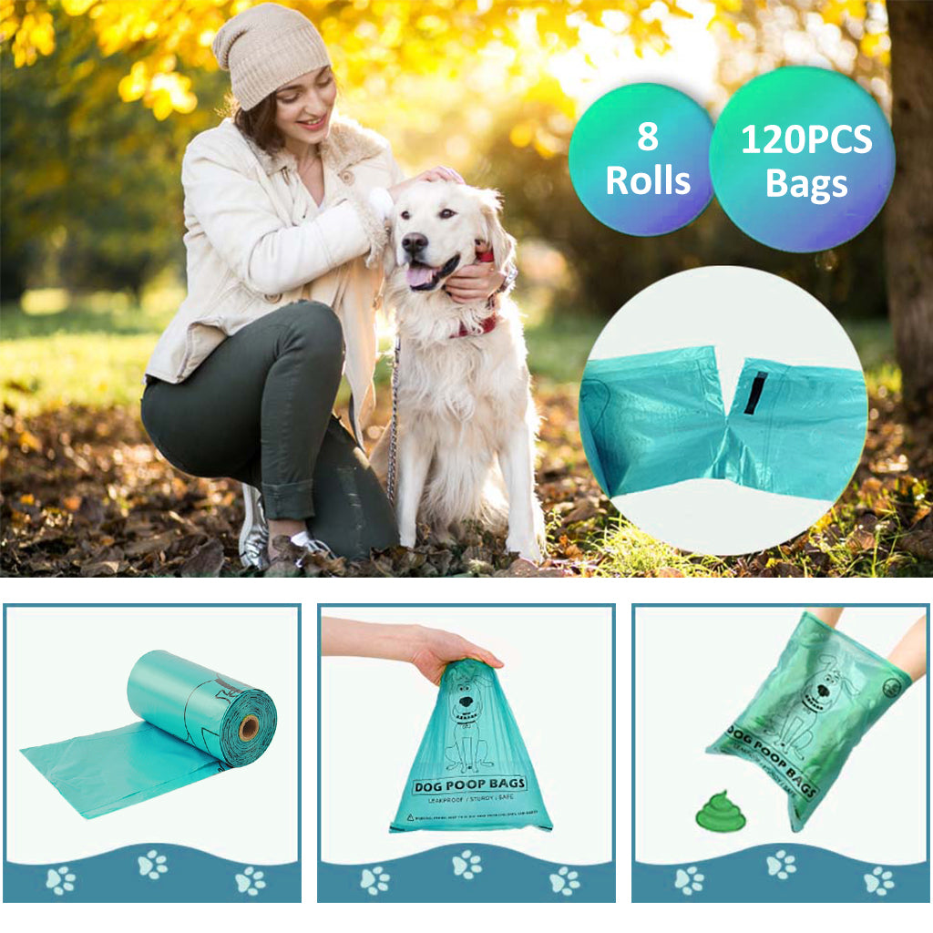 120pcs Dog Poop Bag Biodegradable Dog Poop Bag Large Dog Poop Bag Leakproof Waste Bag Plastic Bag for Dog Walking Dog Supplies