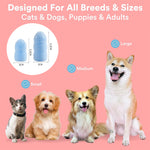 Dog Toothbrush, 2PCS TPR Finger Dog Toothbrush, Densed Bristles, Two-finger Sleeve Design Dog Toothbrush, Dental Care Supplies for Puppies, Cat, Dogs