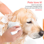 Dog Bath Brush 2 in 1 Pet Bath Brush Soap Dispenser Silicone Bristle Bath Brush for Cat Dog Hair Grooming Brush Massage Brush Soap Foamer Brush Dog Hair Grooming Cleaning Brush