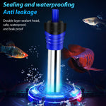 300W Aquarium Fish Tank Heater 12.5 Inhces Stainless Aquarium Fish Tank Heater 18-34 Degree Adjustable Safety Under Water Aquarium Heater for Fresh Water Fish Tank