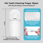 50 Pcs Pet Wet Wipes, Disposable Dog Finger Toothbrush Cot Wipes Cat Teeth Cleaning Cover Finger Wet Wipes, Non-Woven Teeth Cleaning Wet Wipes Protecting Cat Dog Dental Health Oral Care