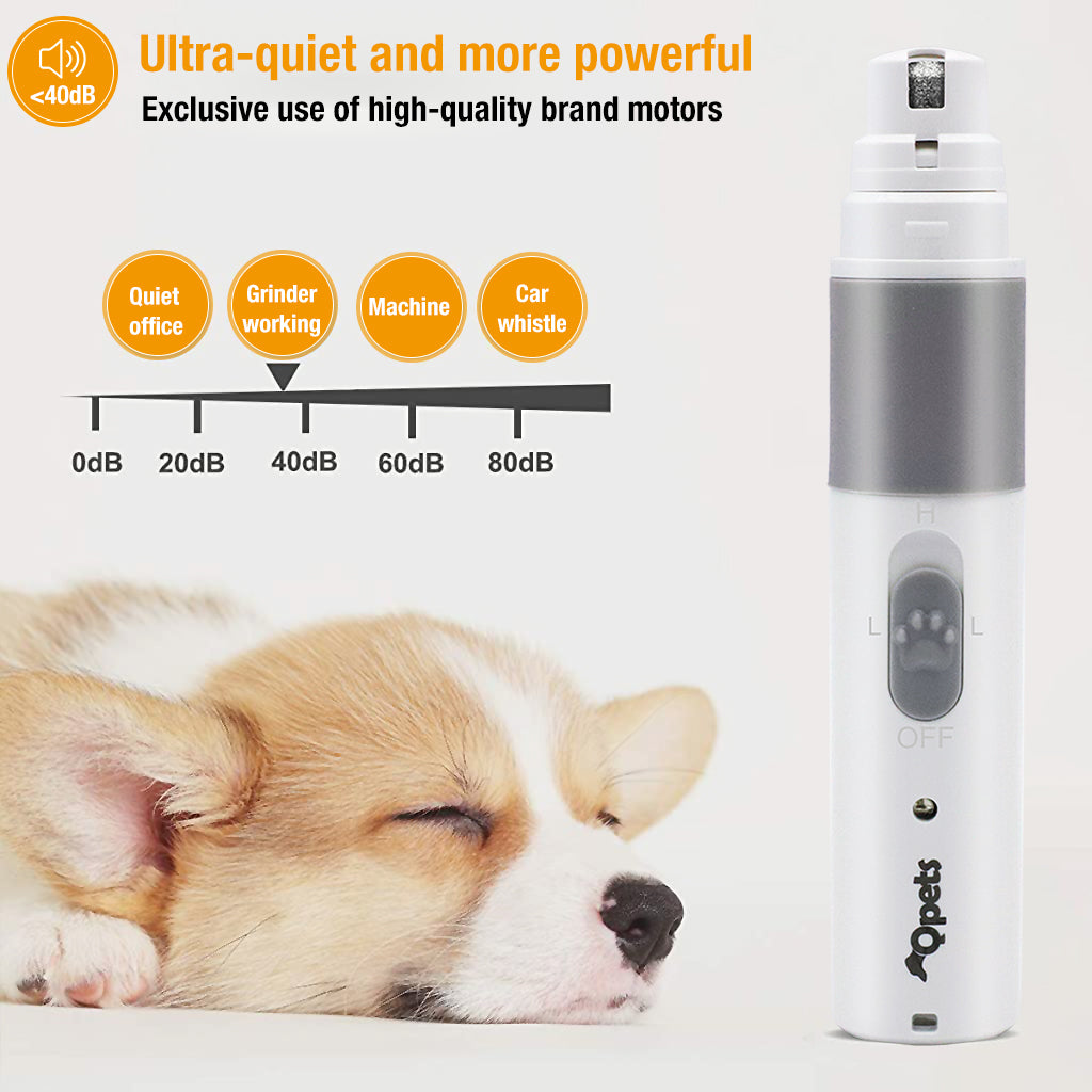 SMEHNSER ?H02044 2 Speed Pet Nail Grinder USB Rechargeable Low Noise Cat Dog  Electric Nail Clipper Wholesale | TVCMALL