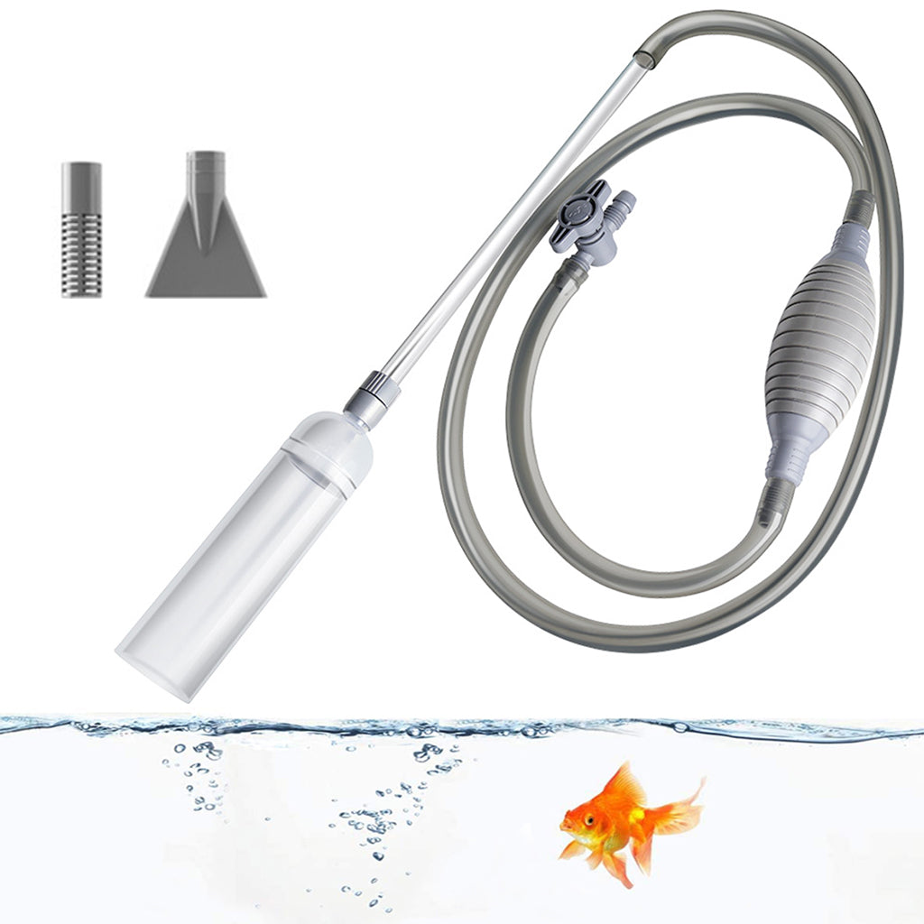 2.6M Manual Fish Tank Cleaner/Fish Tank Siphon and Gravel Cleaner A Hand Syphon Pump to Drain Aquarium Cleaning Tool Gravel Cleaner Aquariums Siphon Pipe for Aquarium